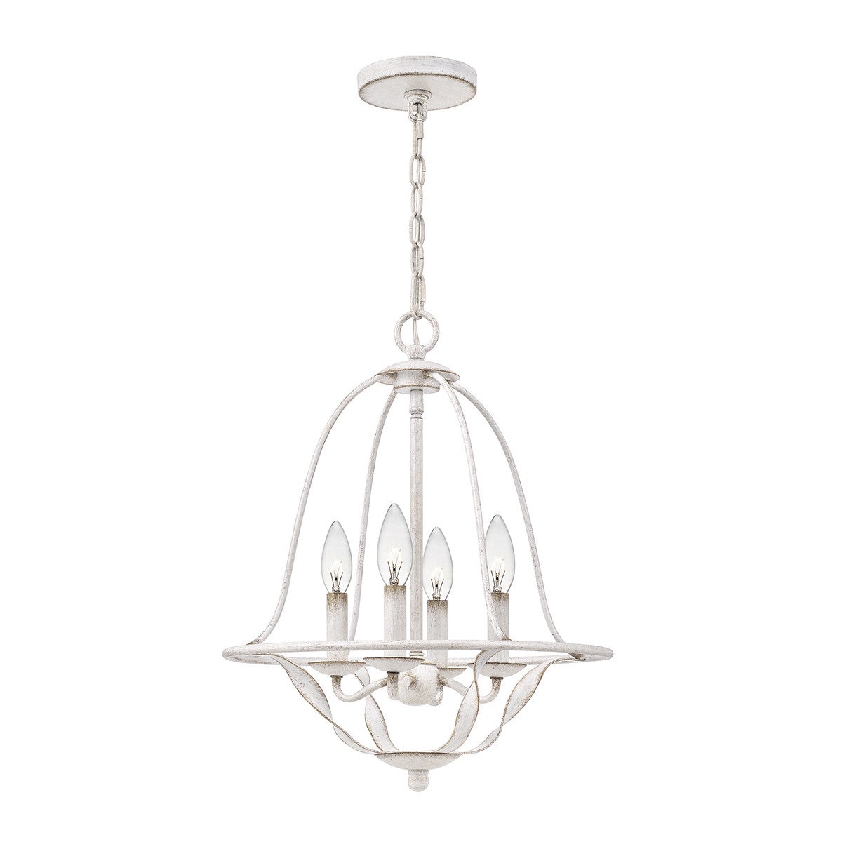 Chandelier Quoizel Acier Blanc vieilli