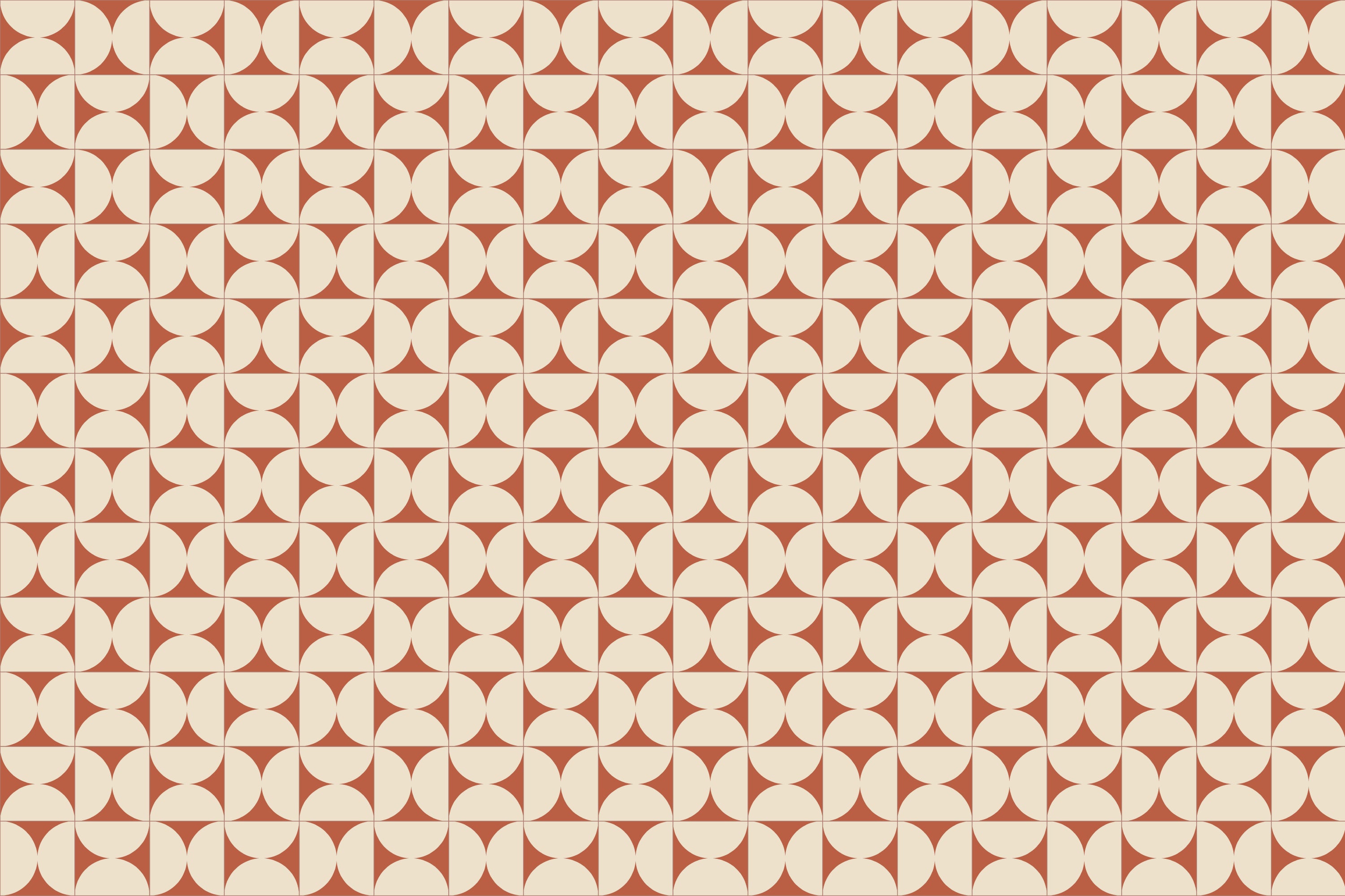 Dywan winylowy retro terakota 200x300 cm - PVC antypoślizgowy, gładki nadruk, winylowy dywan do kuchni lub salonu, zmywalny