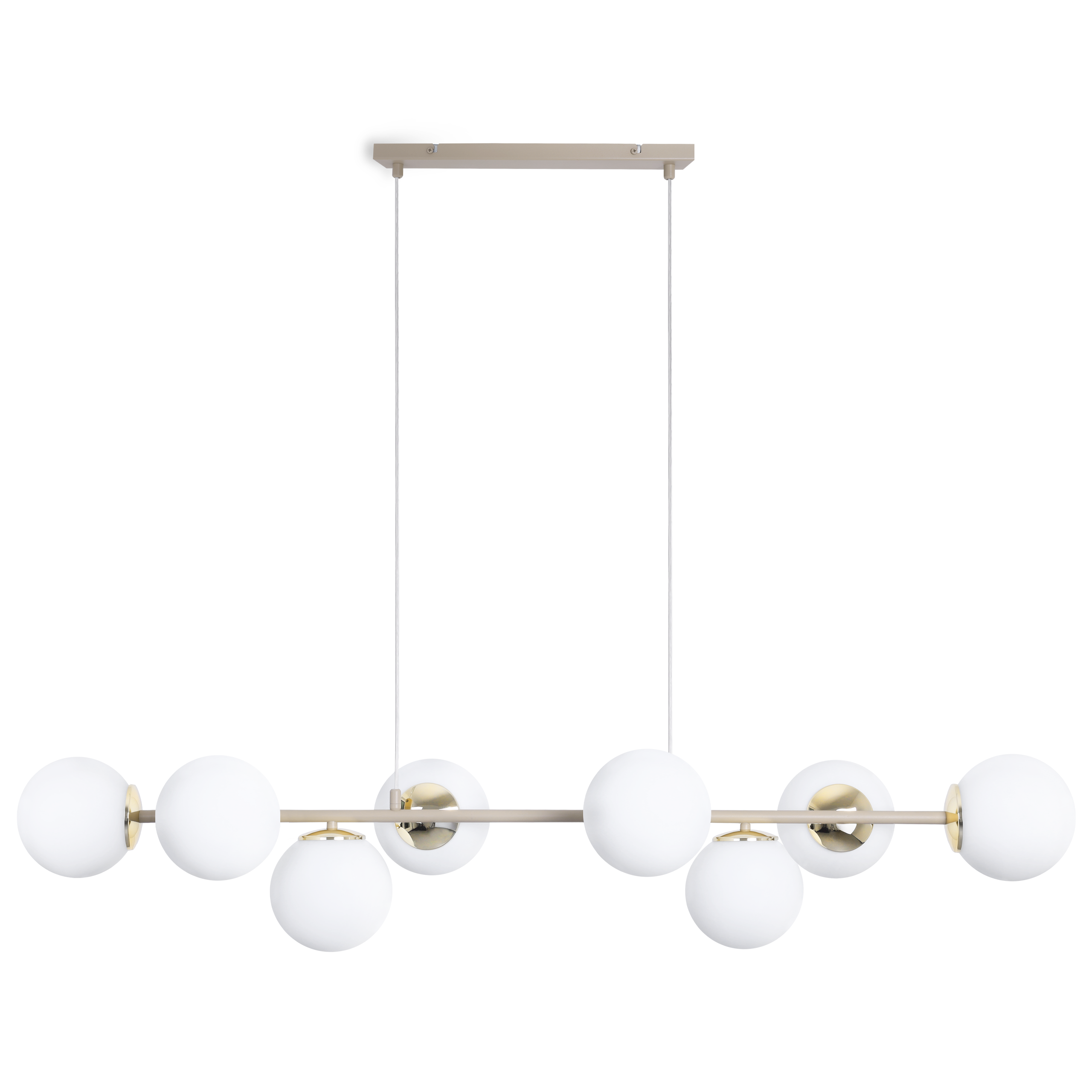 Lampa sufitowa wisząca Light Home LH Siena 8x E14 złoty/biały