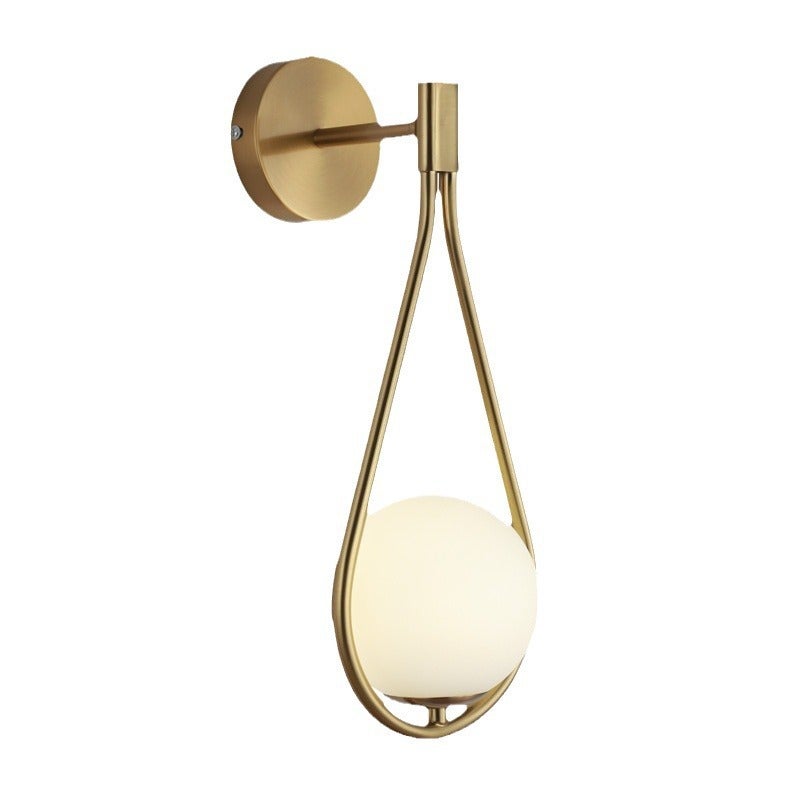 (Złoto x 1) 5W Lampa ścienna LED w kształcie szklanej kuli, szklany kinkiet, lampa ścienna w kształcie kuli, lampa ścienna w stylu art déco, lampa w s