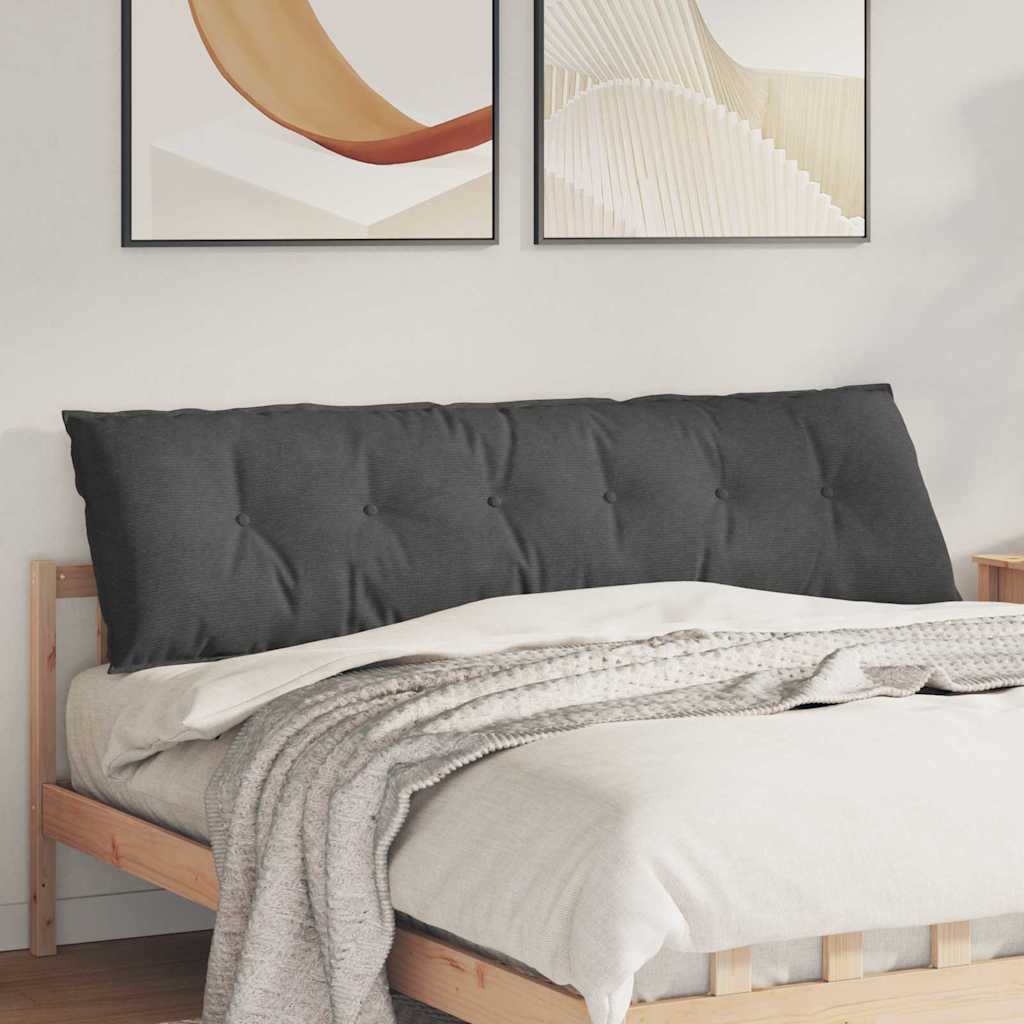 Poduszka na plecy Ciemnoszary 180 x 50 cm Tkanina sztruksowa vidaXL
