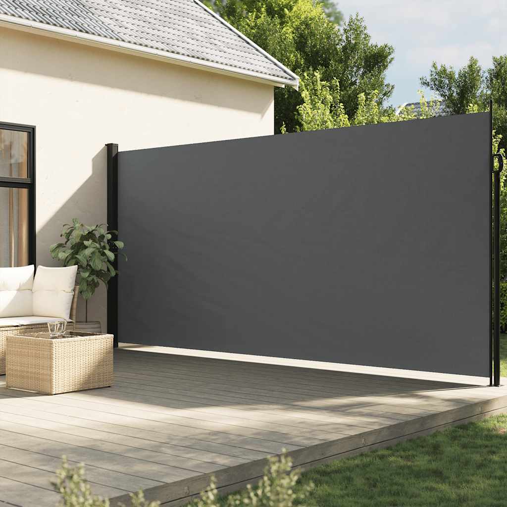 Zwijana markiza boczna na taras, antracytowa, 220x500 cm vidaXL