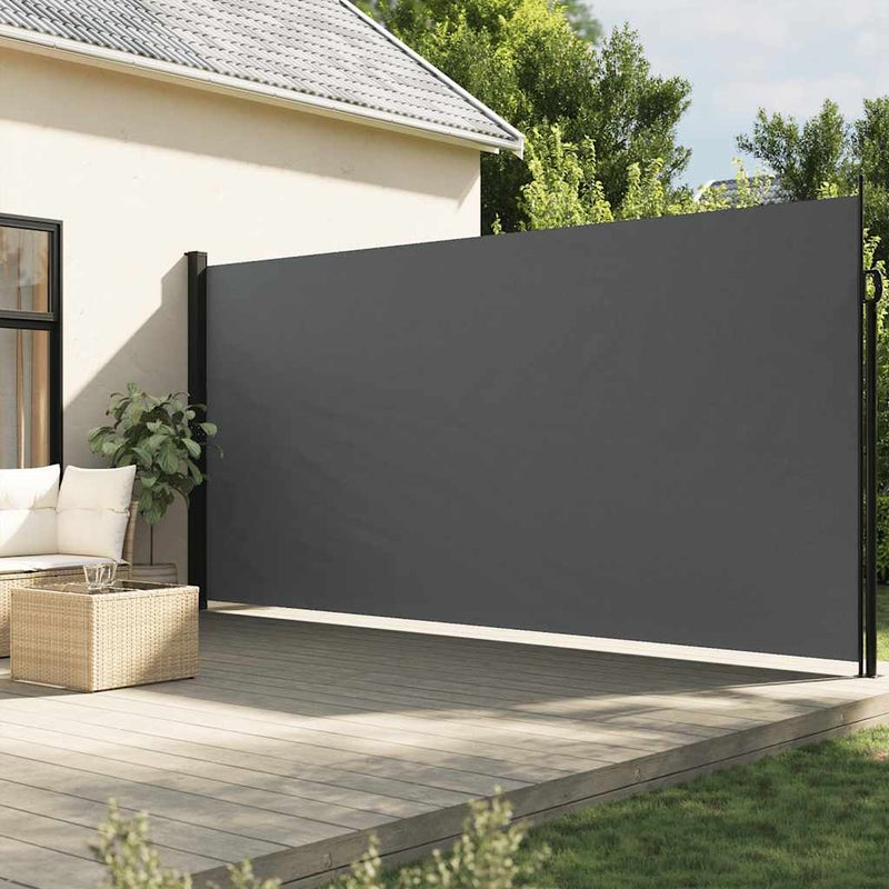 Zwijana markiza boczna na taras, antracytowa, 220x500 cm vidaXL
