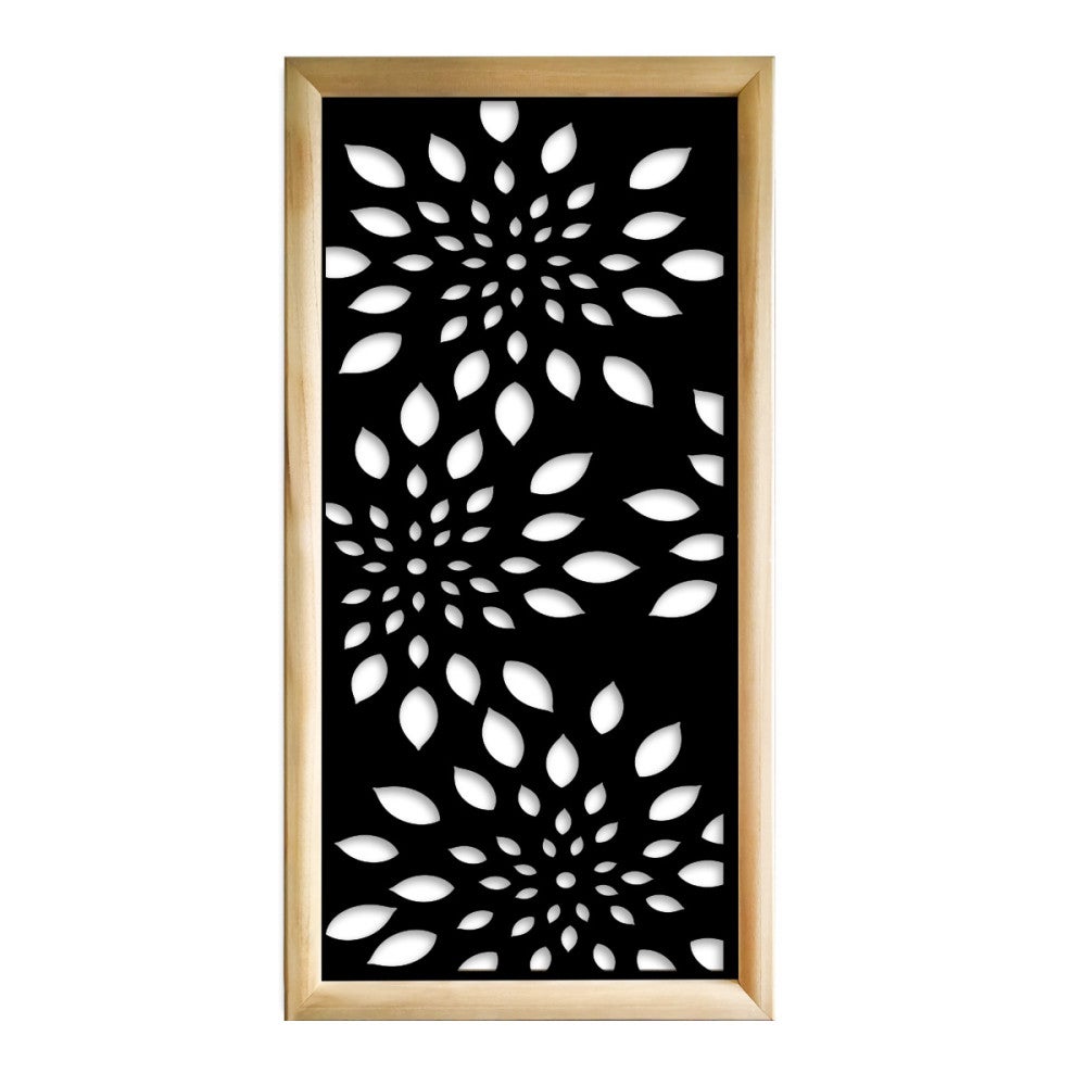 FAJERWERKI - Prostokątne moduły dekoracyjne z drewna i PCV - Rozmiar 47x94 cm - Grubość 47 mm - Kolor wewnętrzny CZARNY