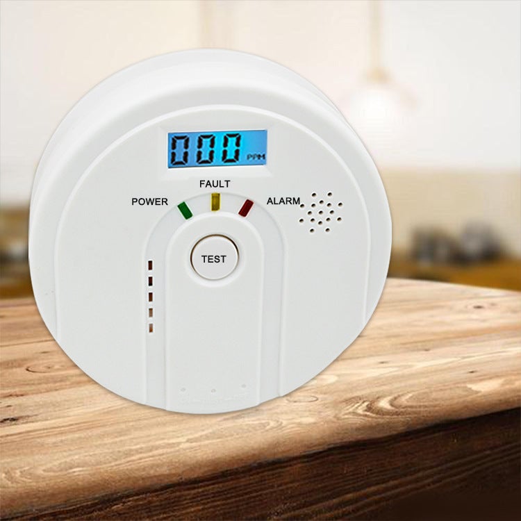 Detektor tlenku węgla, alarm tlenku węgla zasilany wymienną baterią z wyświetlaczem cyfrowym LCD, monitor alarmu CO EN 50291 dla bezpieczeństwa (bater