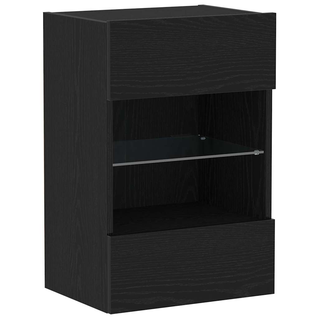 Zestaw szafek RTV 40 x 30 x 60,5 cm Czarny Drewno inżynieryjne
