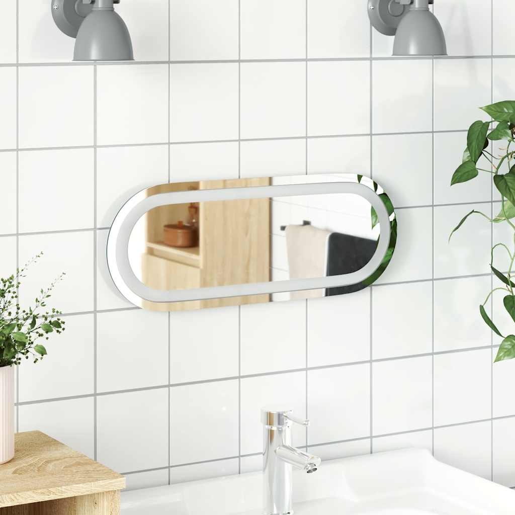 Lustro łazienkowe z LED, 40x15 cm, owalne