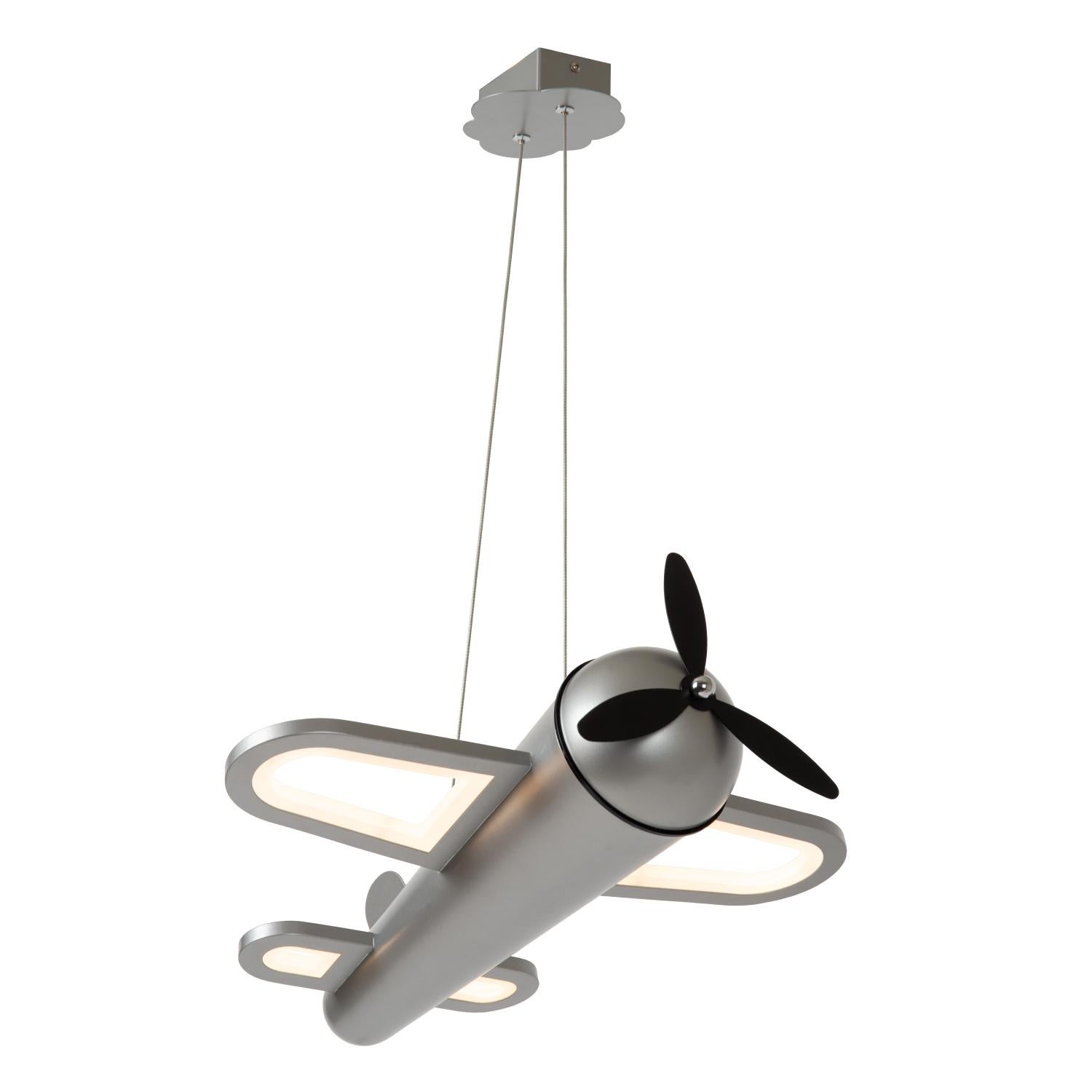 Lampa wisząca LED FOKKER 28W ciepła 1400lm metal szara wym:142x46,5x44,9cm IP20 Lucide