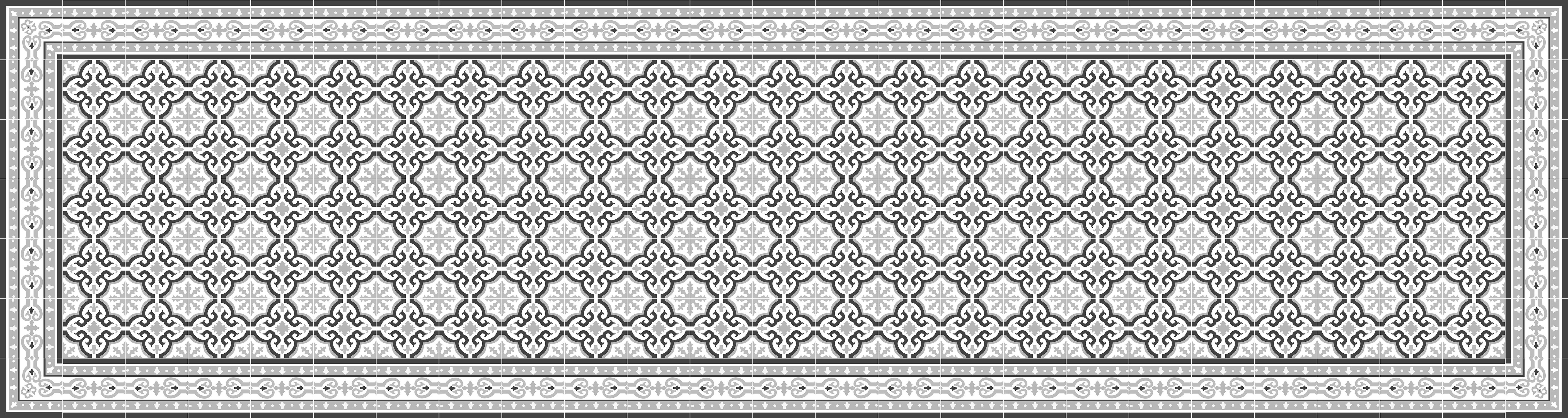 Dywan winylowy Colette 80x300 cm - antypoślizgowy PVC, winylowy do kuchni lub salonu, zmywalny, styl hydrauliczny