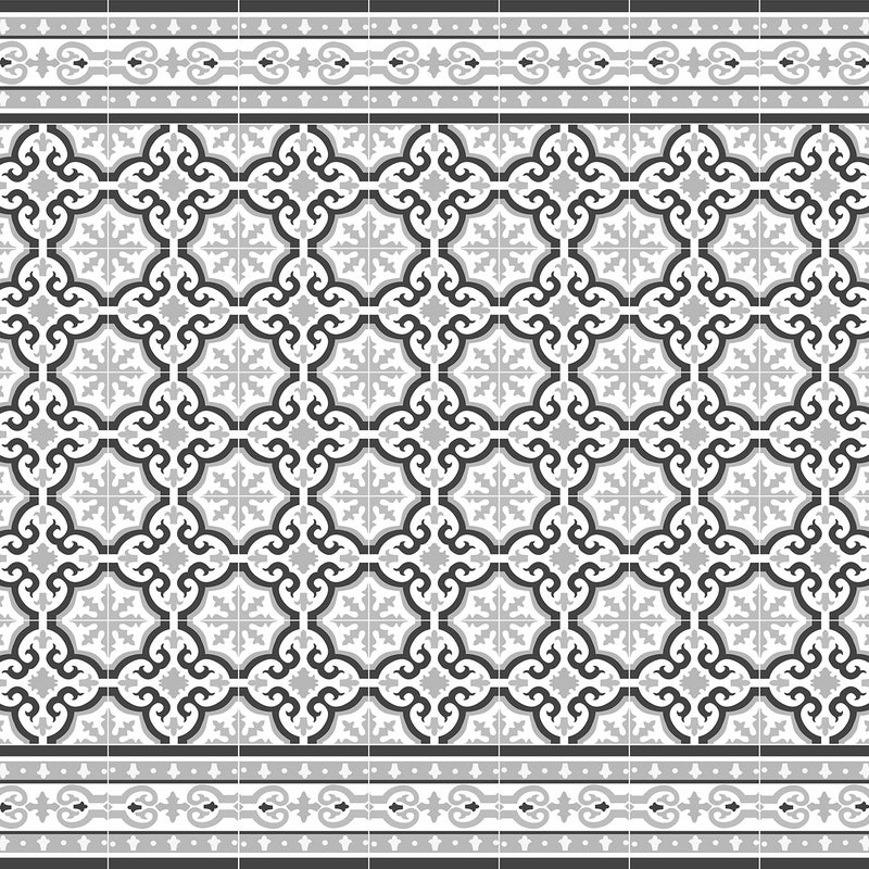 Dywan winylowy Colette 80x300 cm - antypoślizgowy PVC, winylowy do kuchni lub salonu, zmywalny, styl hydrauliczny