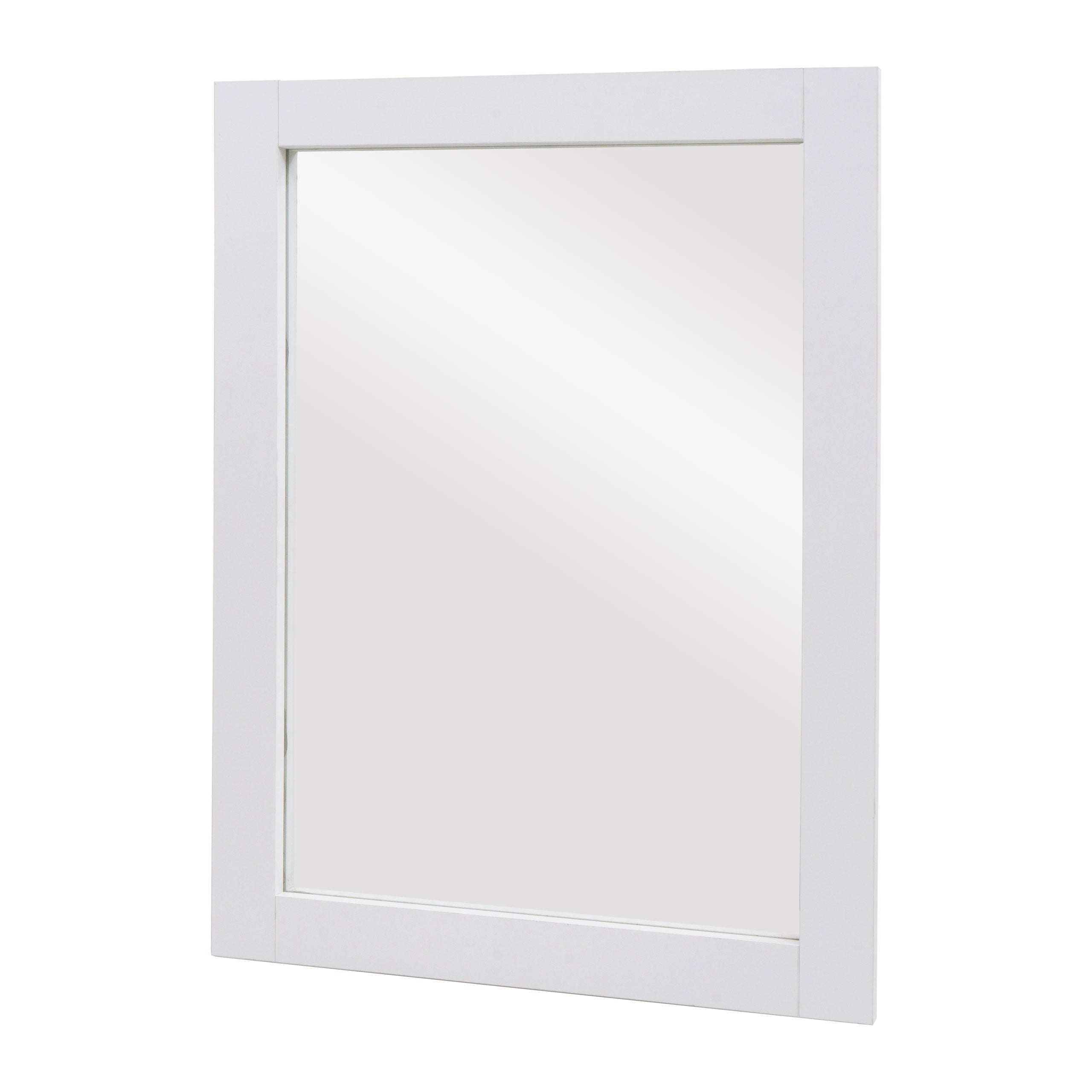 Lustro ścienne HWC-L86, łazienkowe Lustro łazienkowe Meble łazienkowe, certyfikat MVG 72x52cm ~ białe