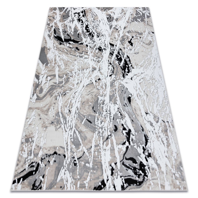 Dywan GLOSS nowoczesny 8488 37 Abstrakcja stylowy, glamour beż / szary 80x150 cm
