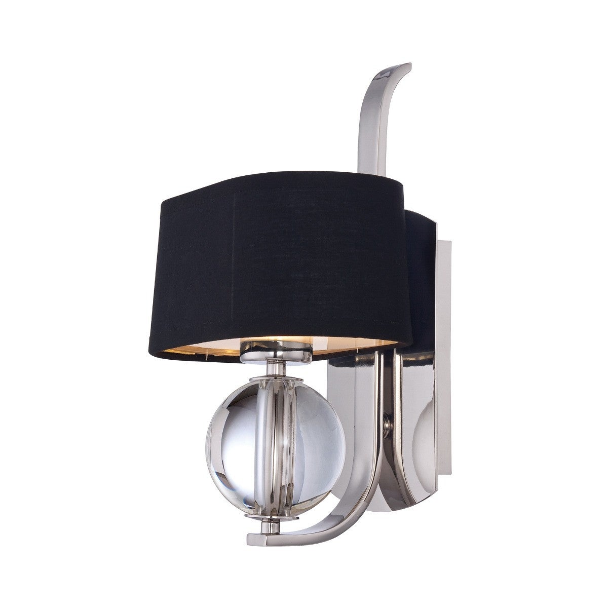 Applique Gotham, abat-jour noir, 1 ampoule