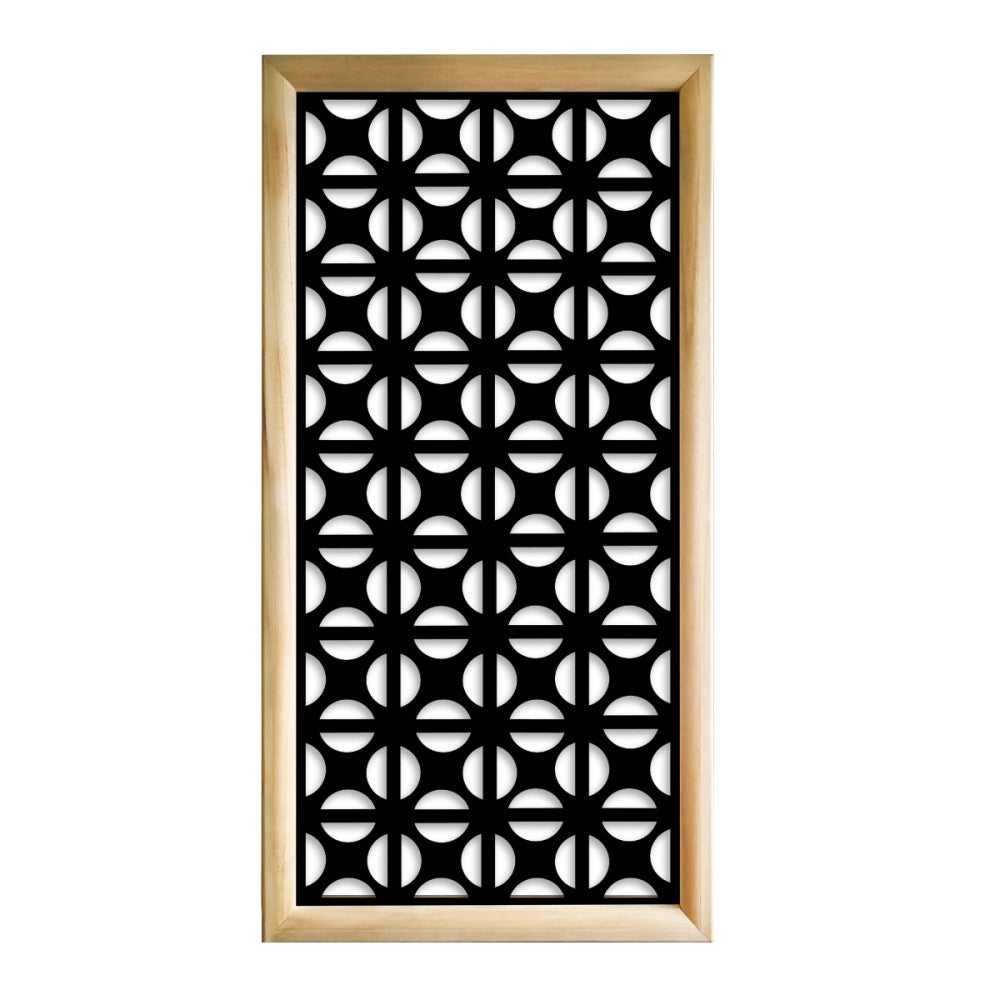 ROUNDCROSS - Prostokątne moduły dekoracyjne z drewna i PVC - Rozmiar 47x94 cm - Grubość 47 mm - Kolor wewnętrzny CZARNY
