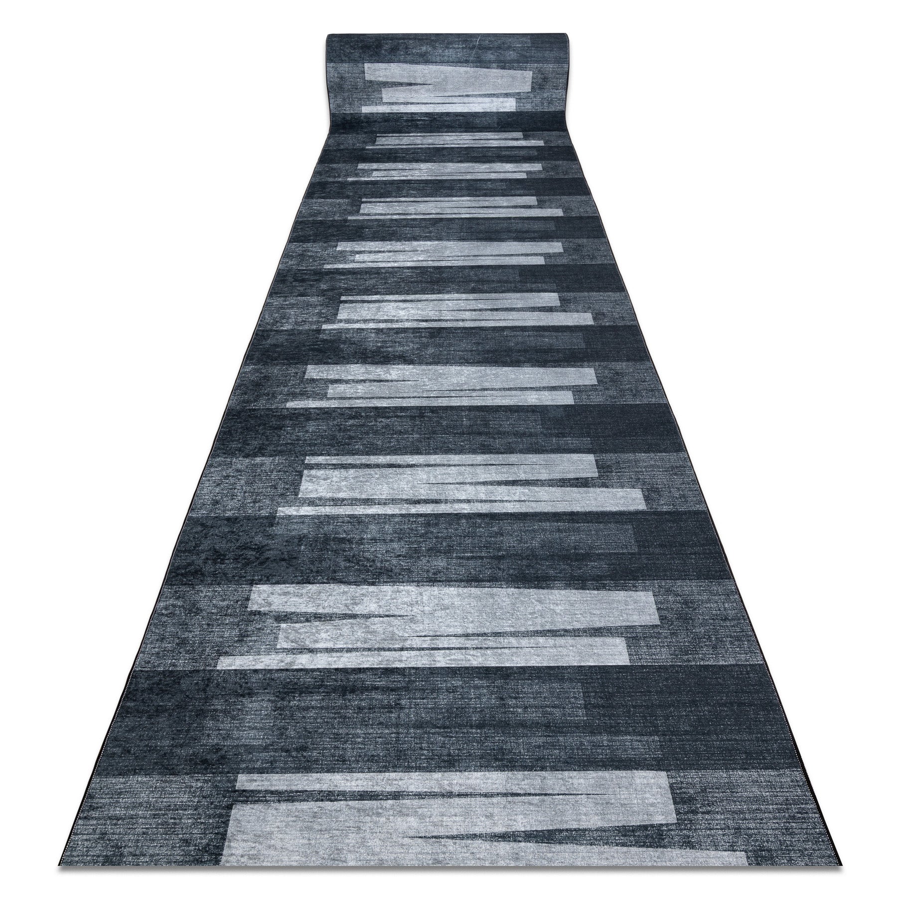 CHODNIK podgumowany DO PRANIA LOTUS VENETO 60911 Pasy, geometryczny szary 80 cm 80x670 cm