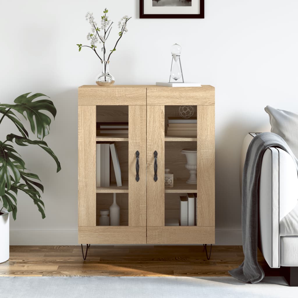 vidaXL Szafka, dąb sonoma, 69,5x34x90 cm, materiał drewnopochodny