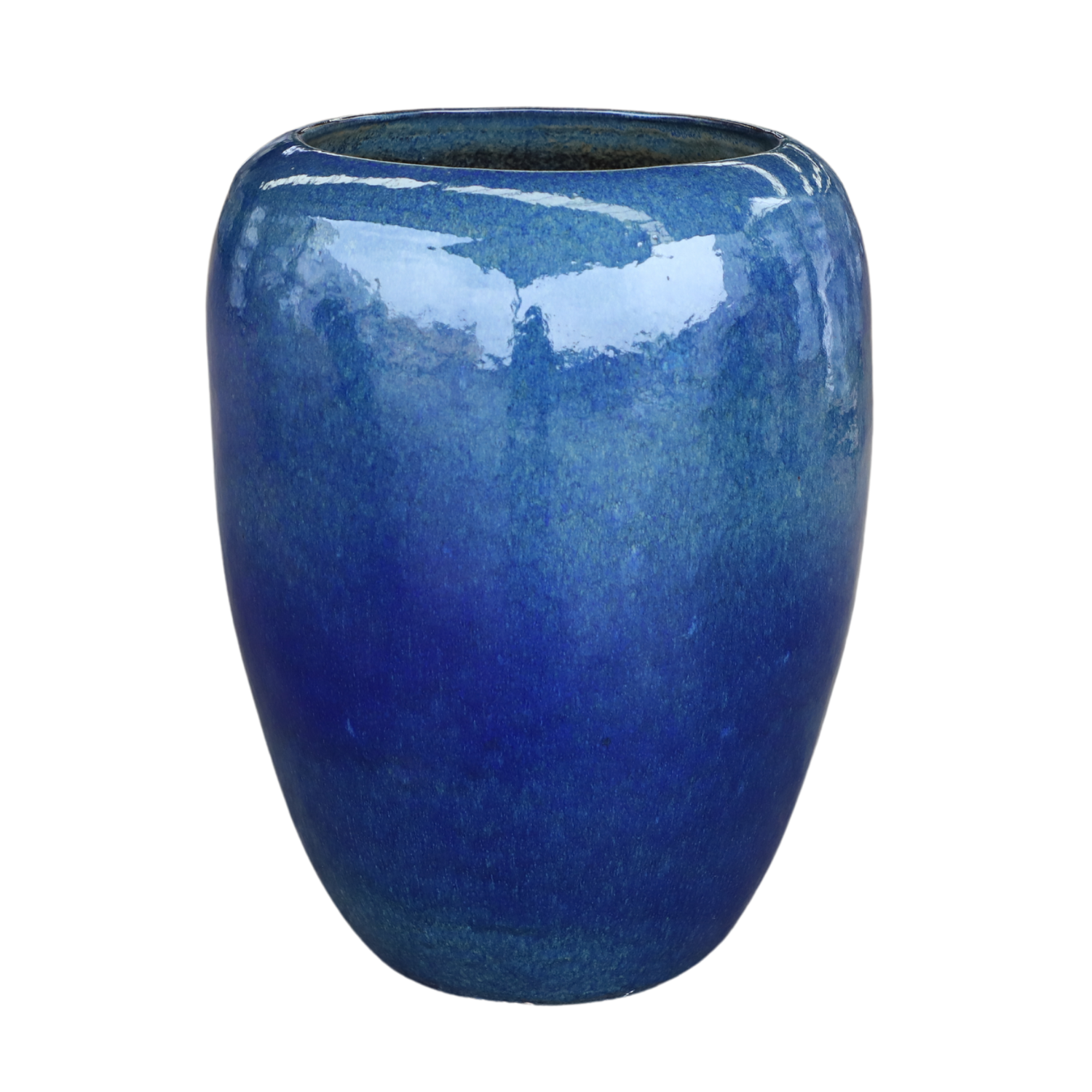 Donica ceramiczna Provencelia GALILEE Aqua (błękit turkusowy), sred.50 x H60 cm, mrozoodporna, rękodzieło, szkliwiona