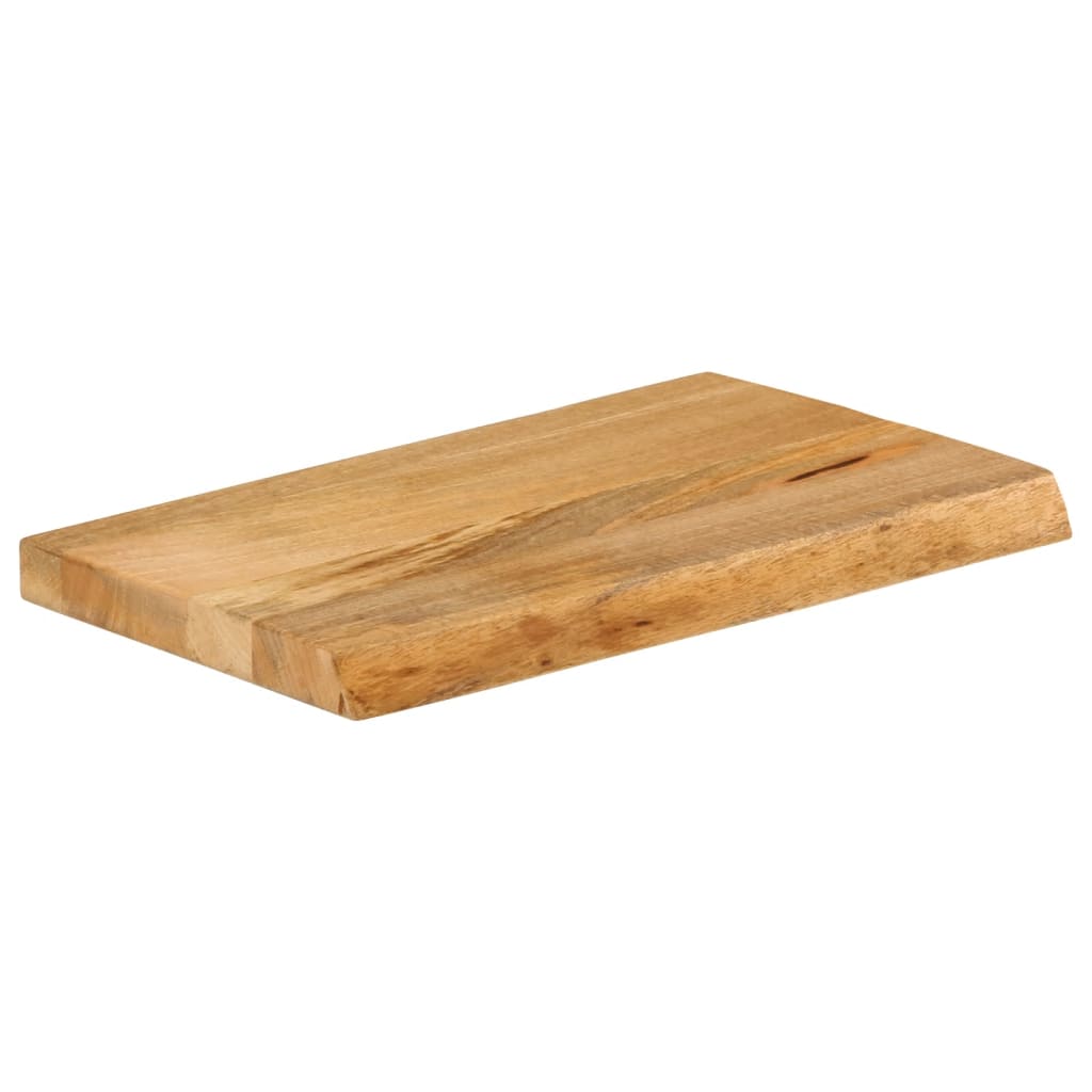 Blat stołu z naturalną krawędzią wykonany z litego drewna mango 60x30x2,5 cm