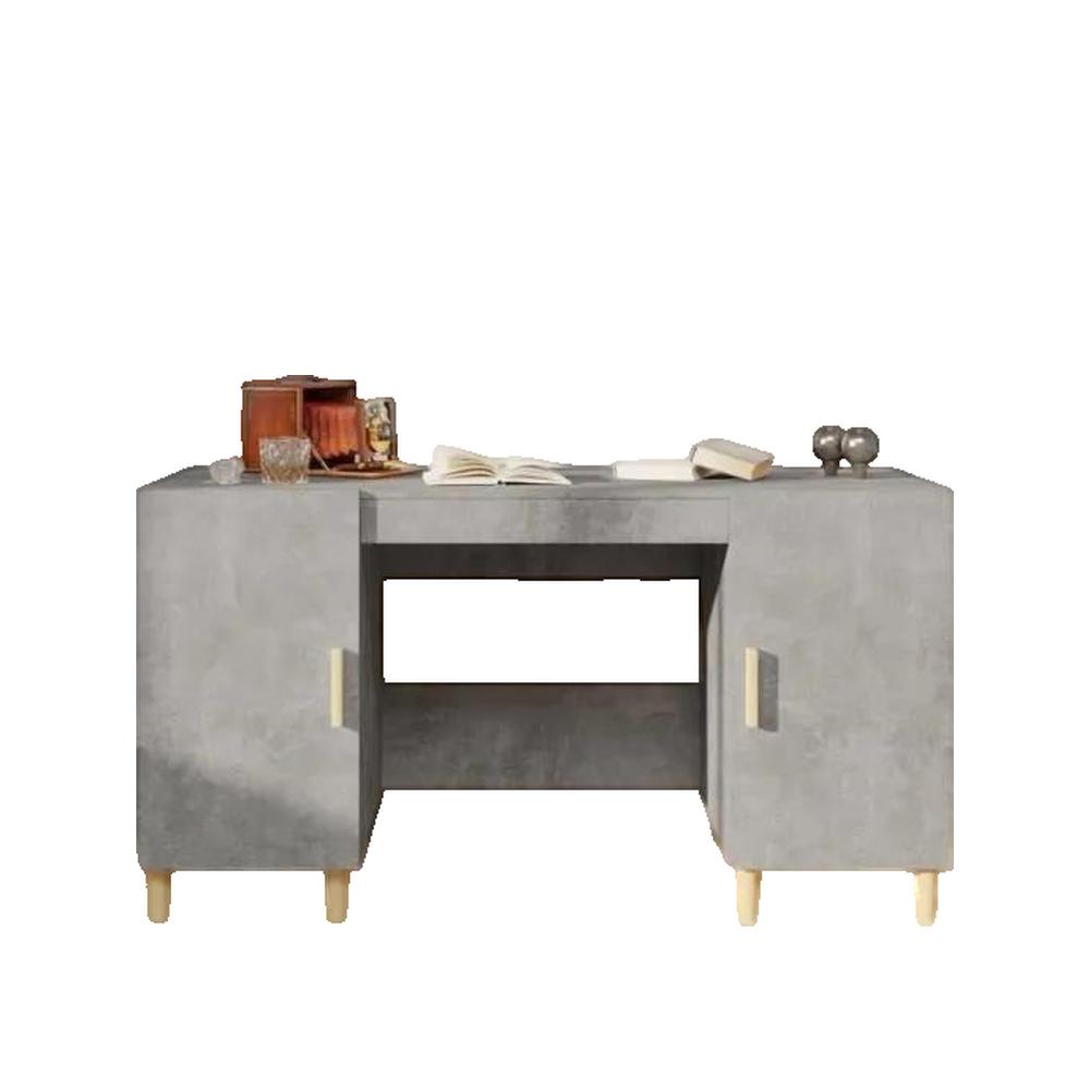 Biurko vidaXL drewno inżynierskie design minimalistyczny szary beton 140x50x75 cm