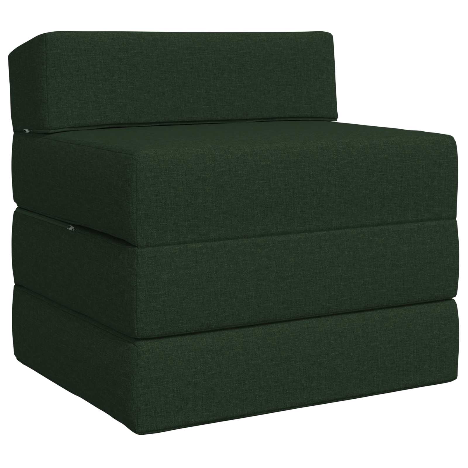 Składana Sofa Łóżko Ciemnozielony 200 x 70 x 15 cm tkanina