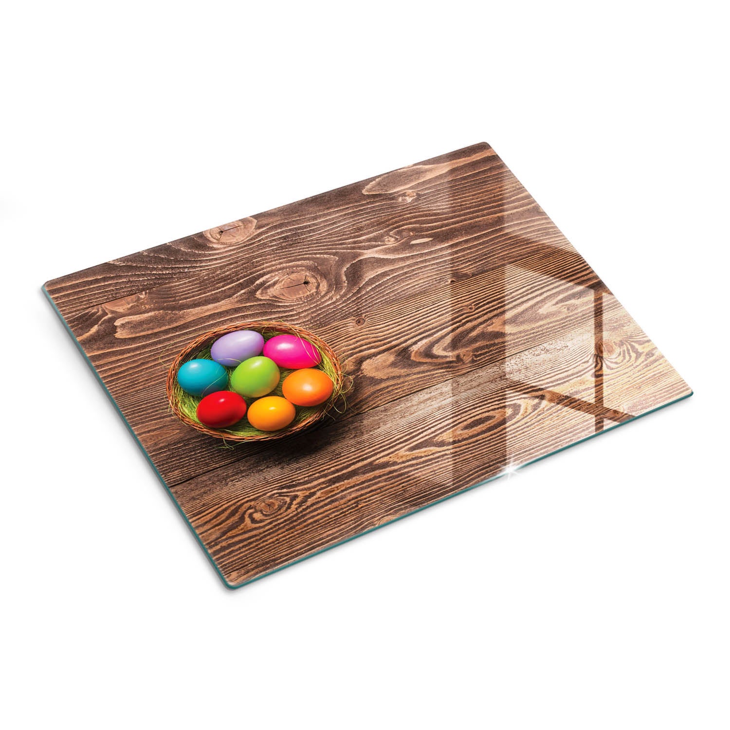Deska kuchenna szklana z nadrukiem wzór dekoracyjny - Pisanki - 30x40 - Tulup