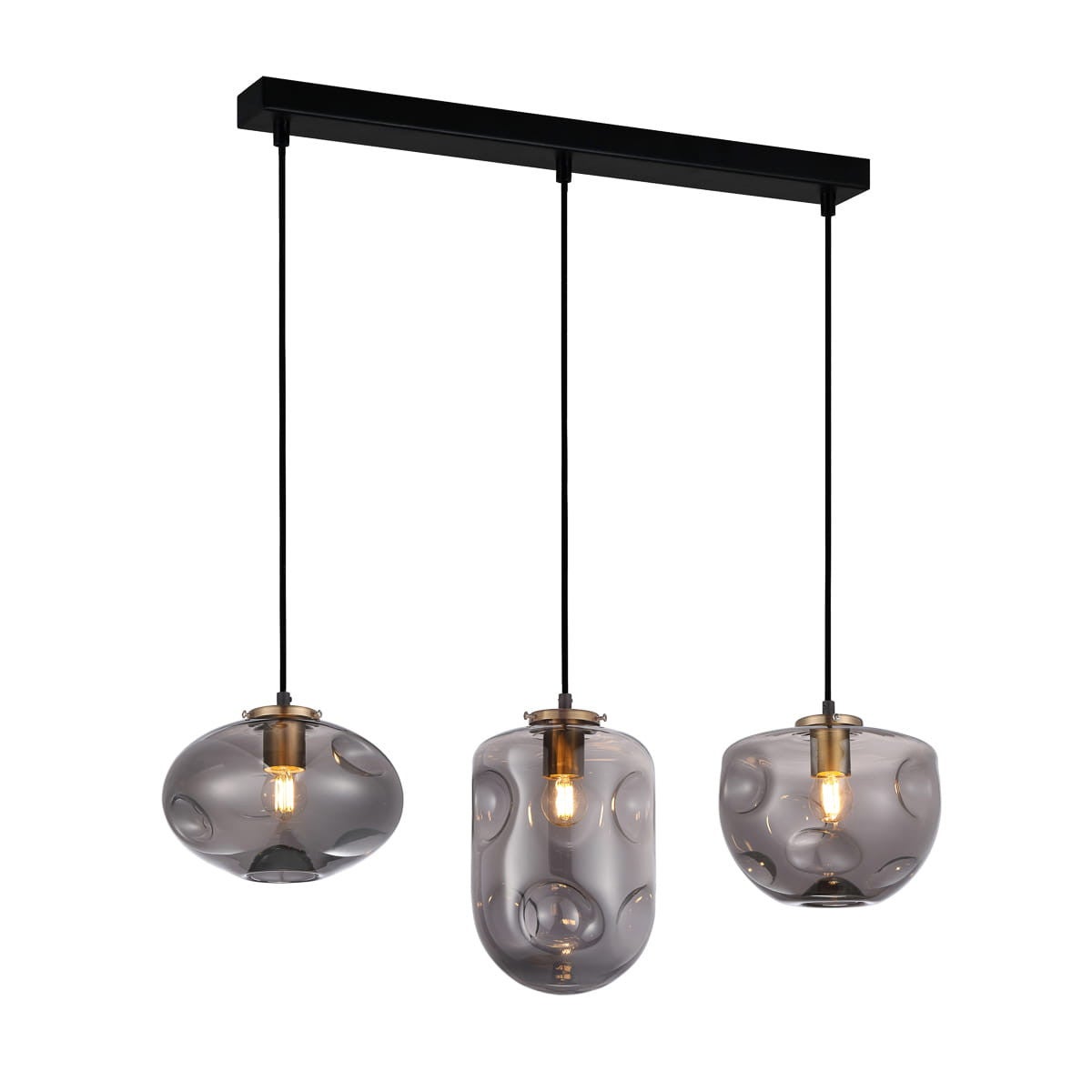 Lampa wisząca Hatella miedziano-czarna 3 x E27 x 40W wym:102x83x22cm Italux