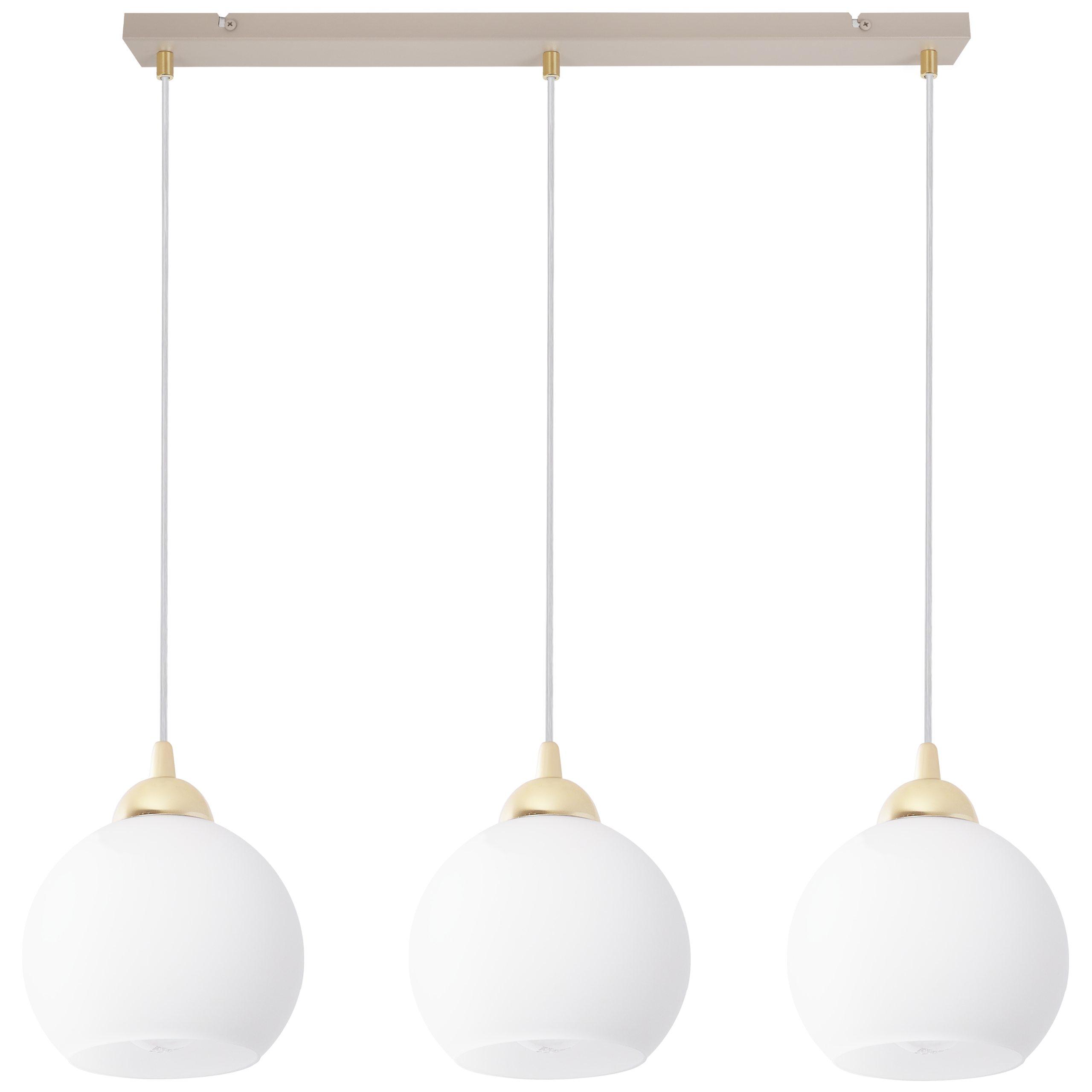 Lampa sufitowa wisząca Light Home LH Eliza White linka transparentna 3x E27 biały/złoty
