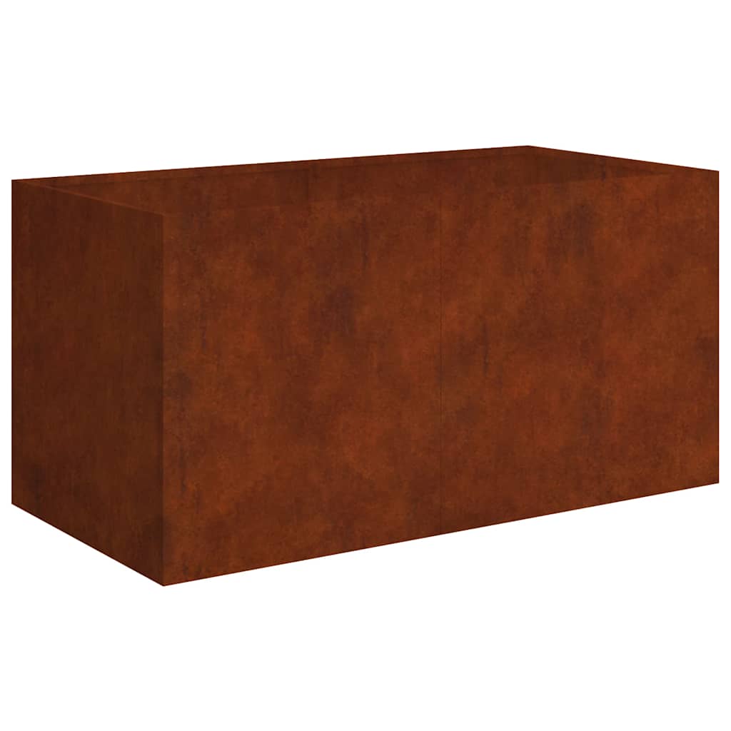 Donica Ogrodowa Corten 80x40x40 cm Rdzawa na Kwiaty na Zioła