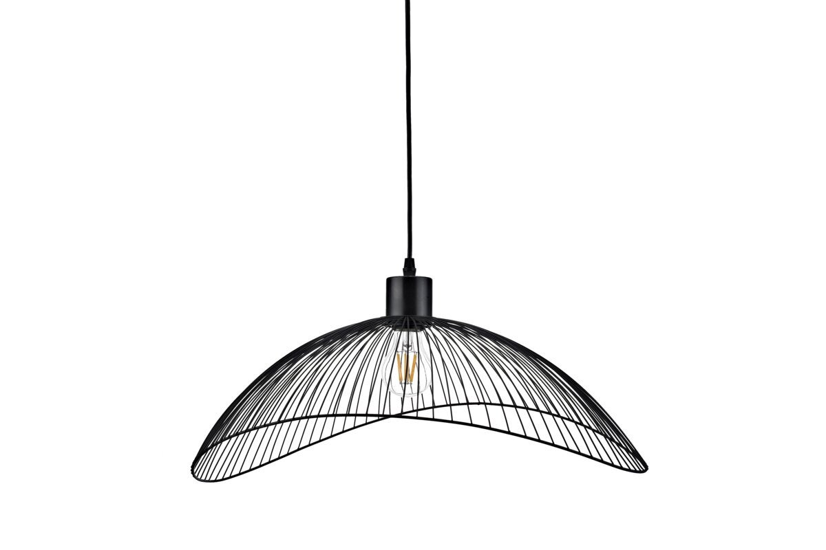 Oprawa sufitowa RETO, 4137, AC220-240V, 50/60Hz, 1*E27, IP20, śr. 40 cm, pojedyncza, czarna - GTV LIGHTING