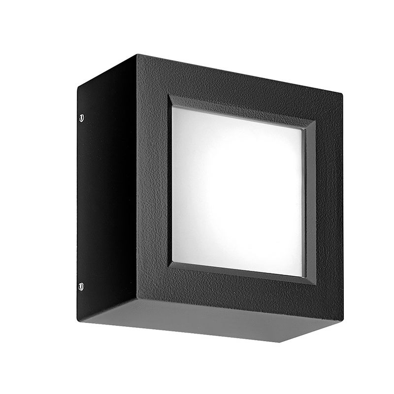 ENTER – Lampa ścienna/sufitowa LED 8,7 W, antracytowa 4000 K, IP65 – kwadratowe oświetlenie zewnętrzne o wysokiej odporności na warunki atmosferyczne