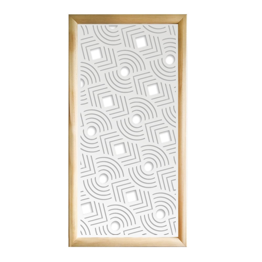 AIM - Prostokątne moduły dekoracyjne z drewna i PVC - Rozmiar 73x148 cm - Grubość 64 mm - Kolor wewnętrzny BIAŁY