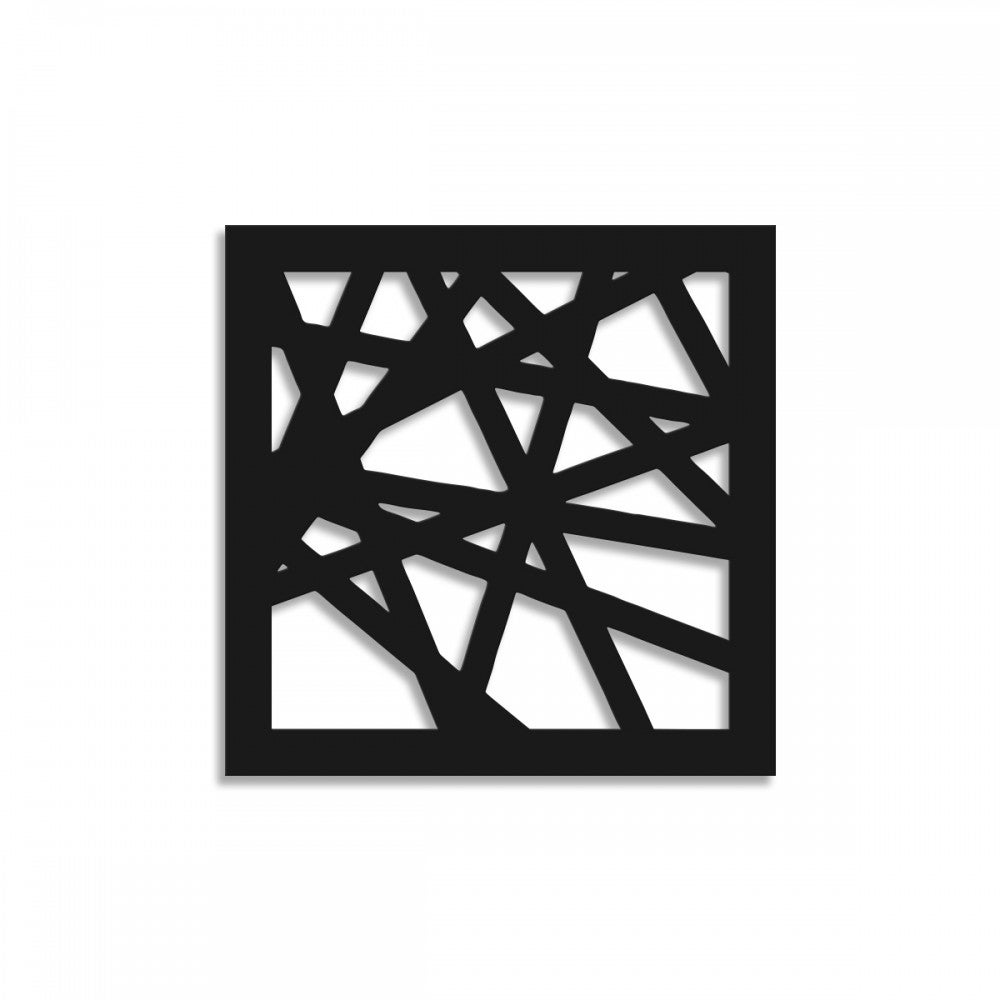 DIAGONAL MEDIUM - Panel PCV perforowany - grubość 10 mm - wymiary 98x98 cm - kolor czarny
