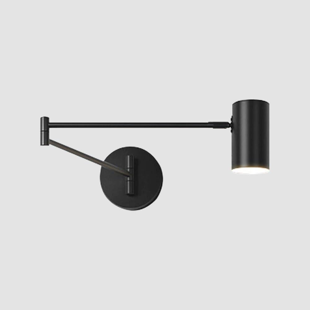 Kinkiet z długim ramieniem obrotowym, czarny metalowy kinkiet, regulowany w zakresie 360°, kinkiet LED 9W – 3 kolory