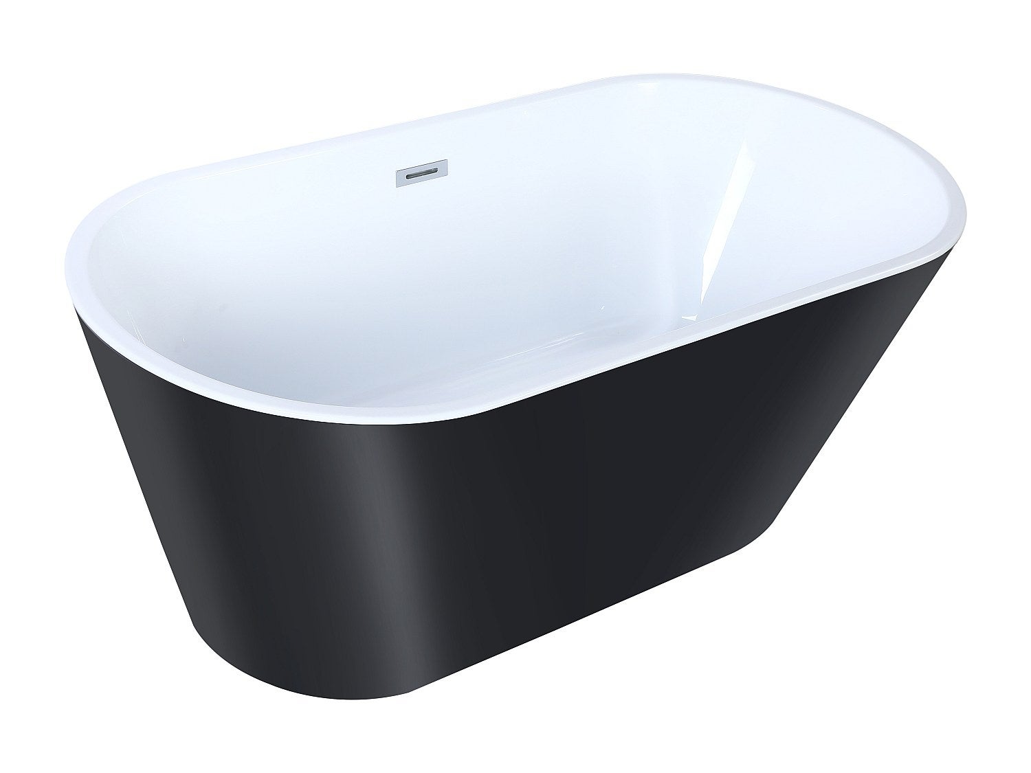 Wanna wolnostojąca design TWIGGY 70 x 150 x 58 cm Kolor: czarny