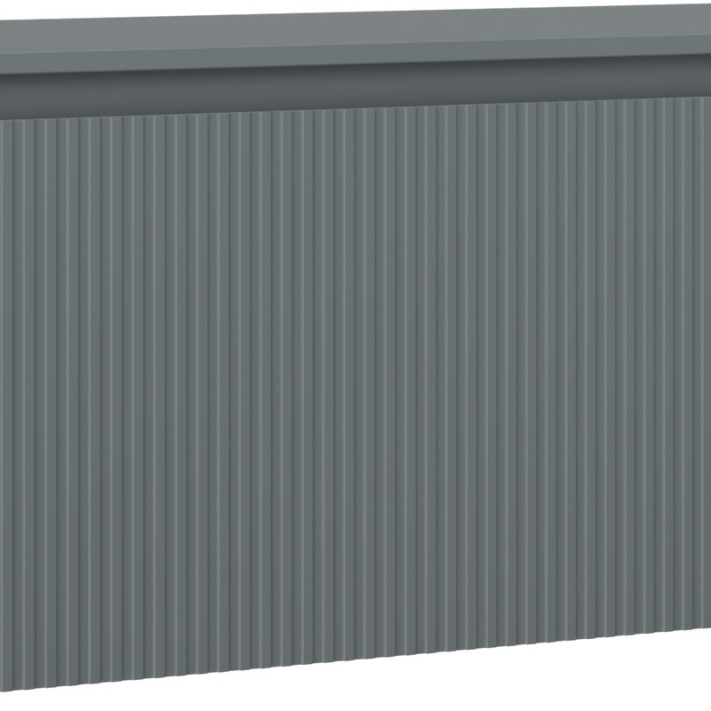 Mexen Rivel szafka łazienkowa podumywalkowa 120 cm z blatem, 1 szuflada, ryflowana , grafit mat - 91A20-12047-1-BFC66
