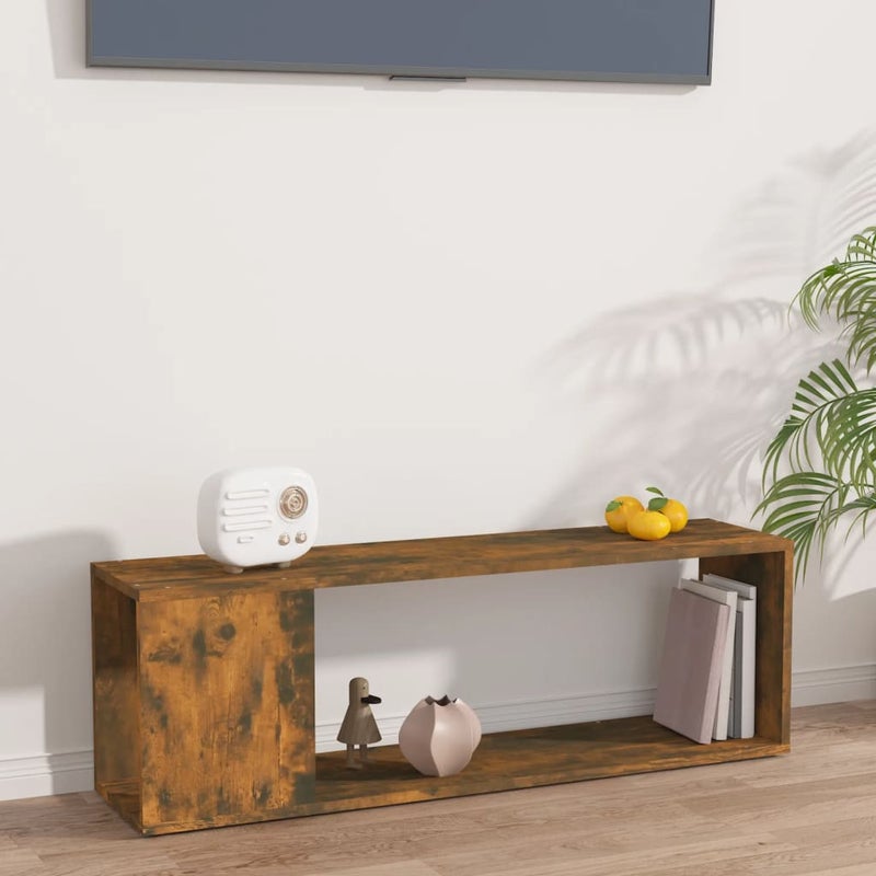 Szafka pod telewizor, przydymiony dąb, 100x24x32 cm vidaXL
