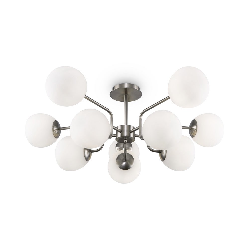 Lampa wisząca niklowany, białe kule Erich Maytoni MOD221PL-10N