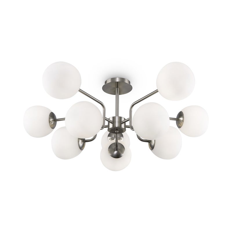 Lampa wisząca niklowany, białe kule Erich Maytoni MOD221PL-10N