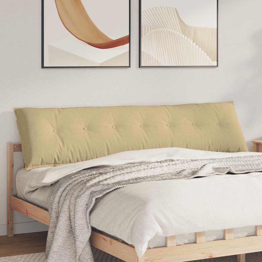 Poduszka na plecy Szary zielony 200 x 50 cm Tkanina sztruksowa vidaXL