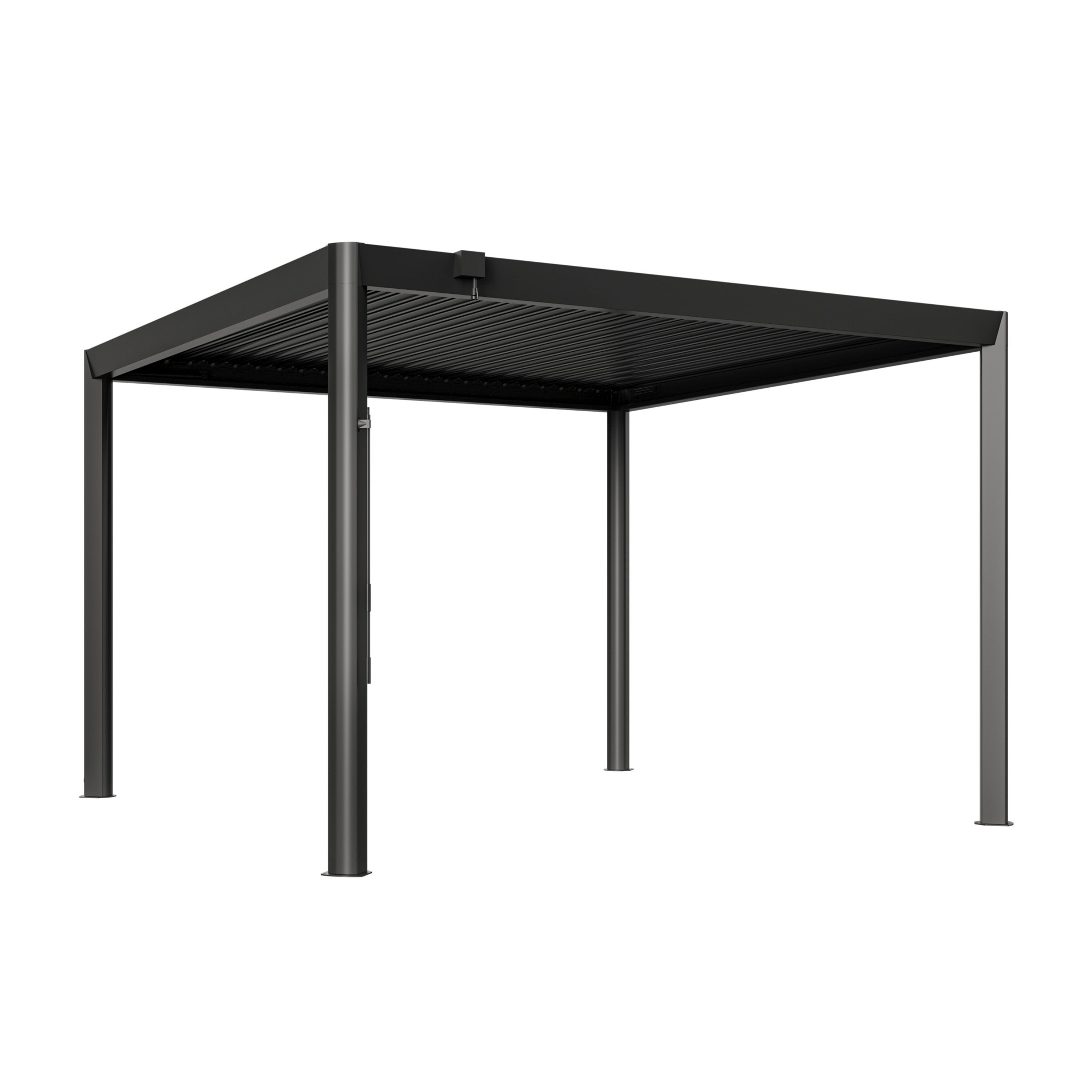 PRIMEYARD Pergola 3,5x3,5 m, słupy aluminiowe ok. 13x13 cm, regulowanych stalowych lameli