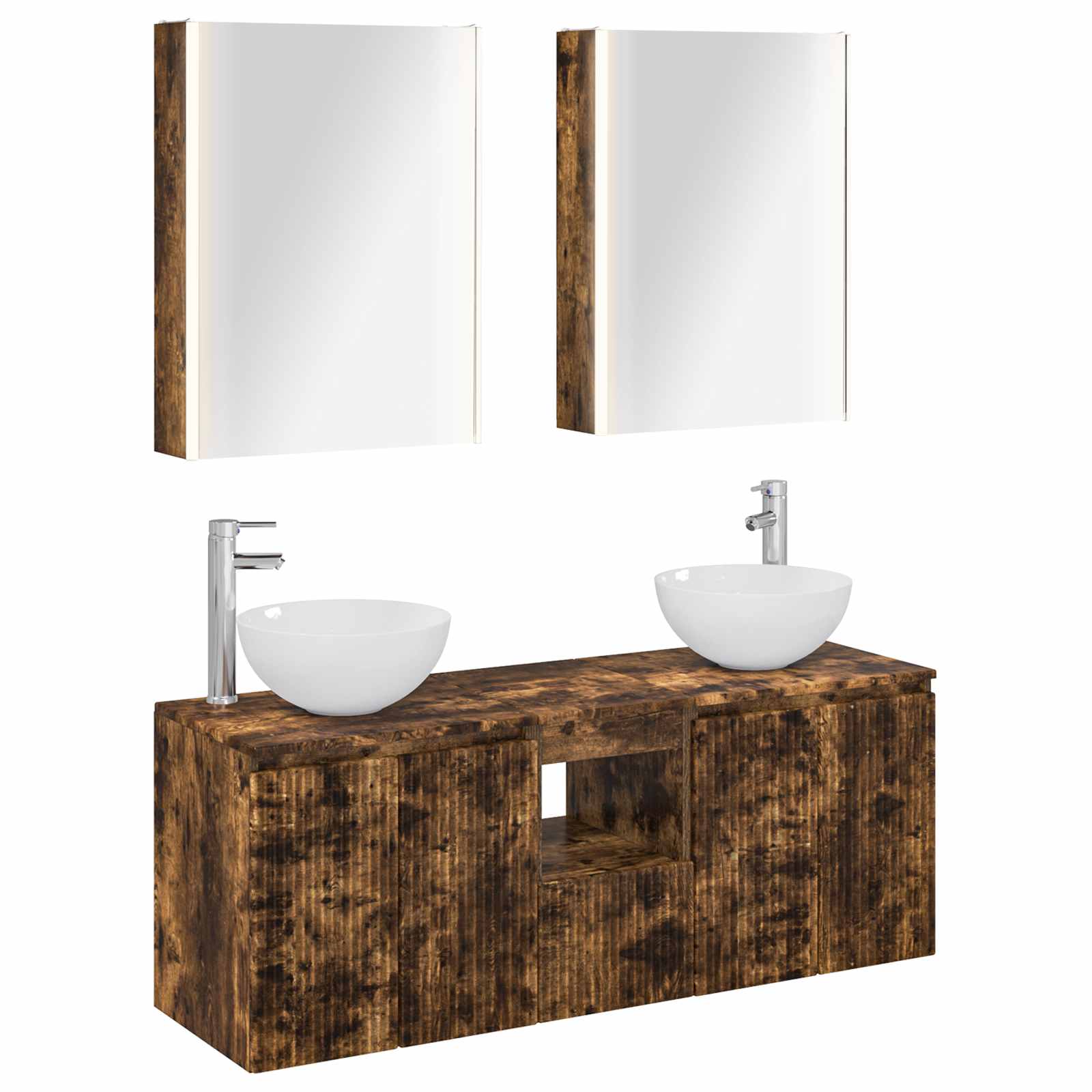 Zestaw Szafek Łazienkowych 5 pcs Dąb wędzony 53 x 15,5 x 70 cm