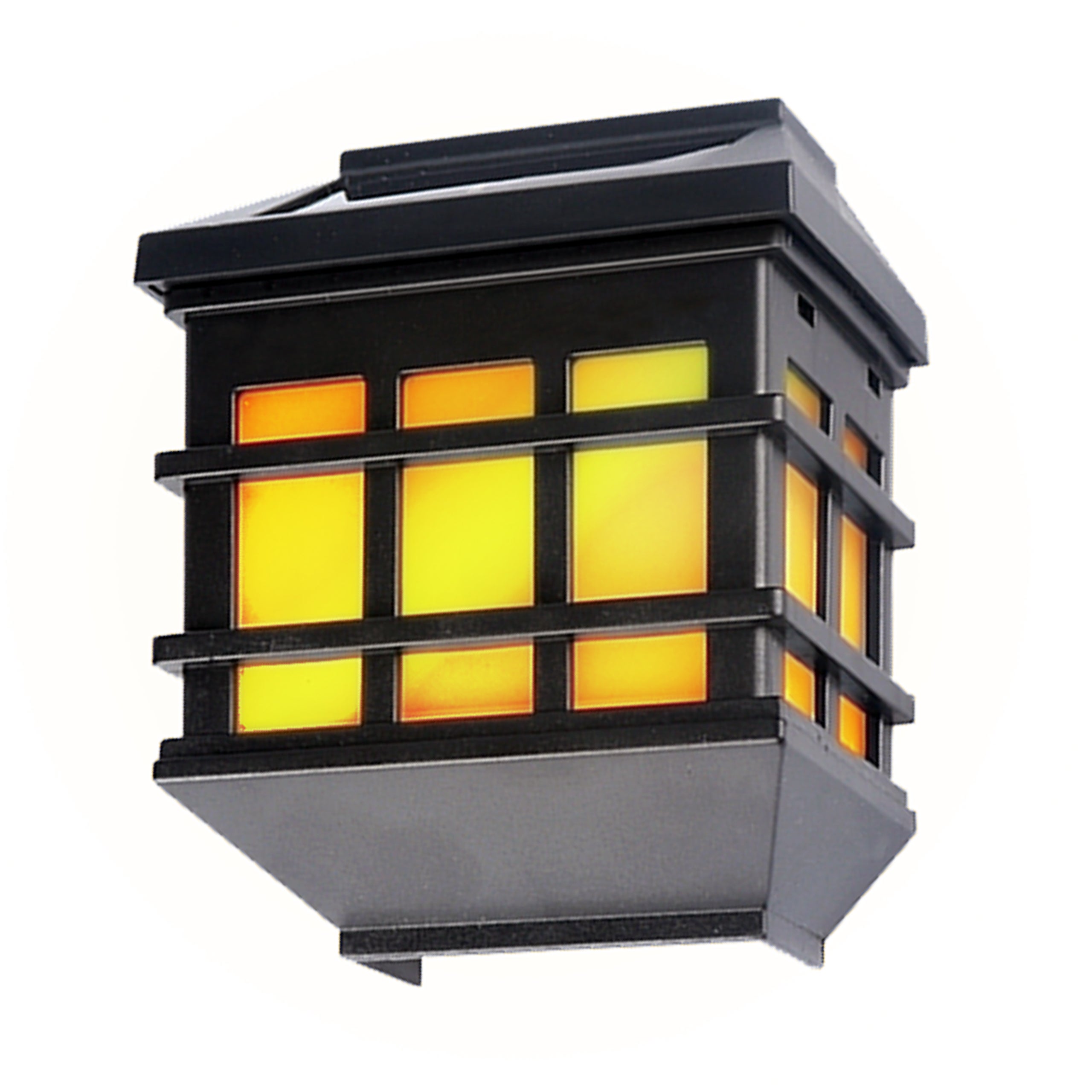 Kinkiet solarny LED imitacja płomienia IP44 3000K lampa ścienna zewnętrzna czarna MasterLED
