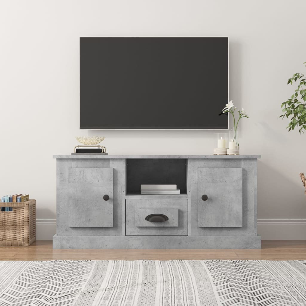 vidaXL Szafka TV, szarość betonu, 100x35,5x45 cm