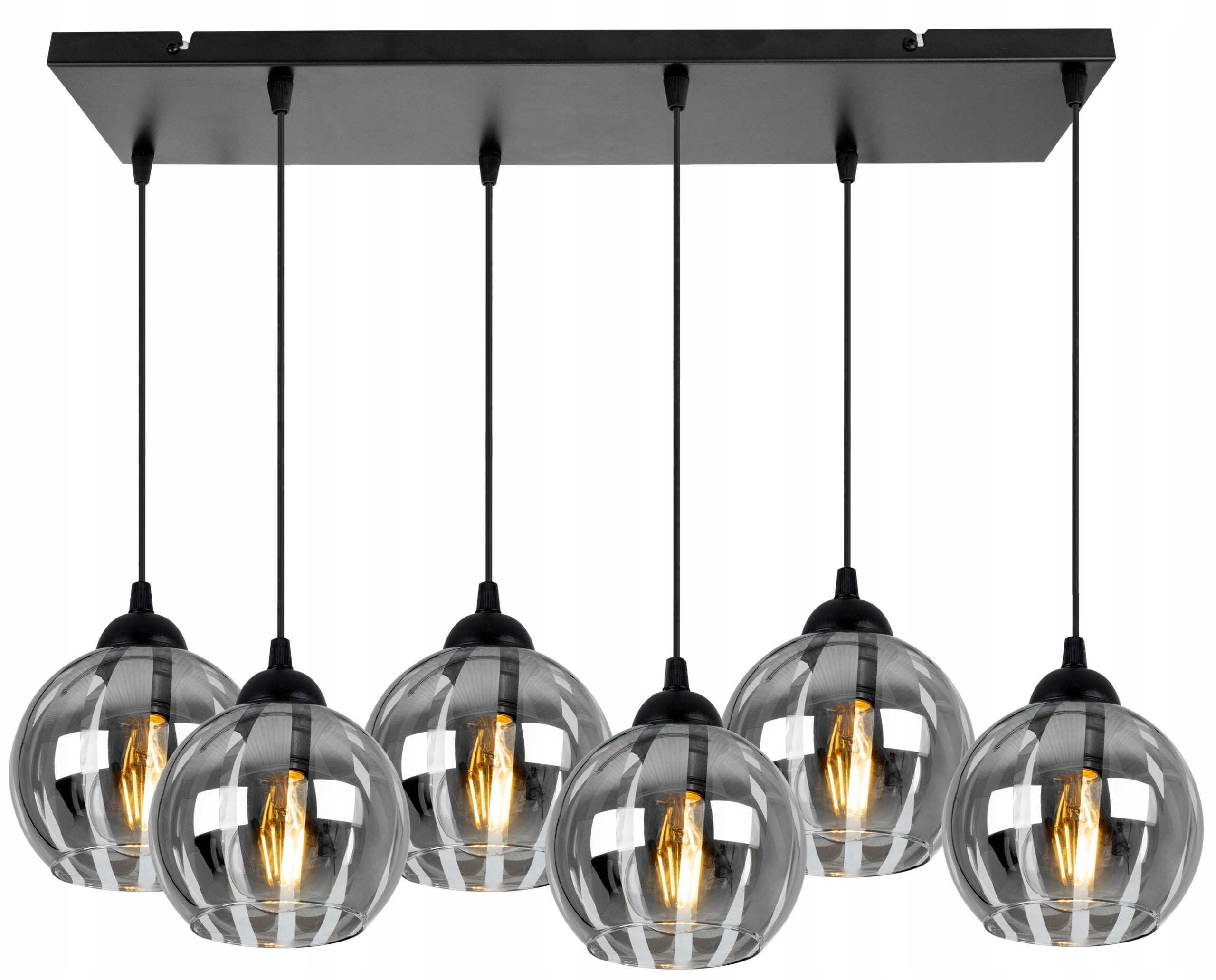 Lampa sufitowa wisząca Light Home LH Eliza 5x E27 60W czarny/szary