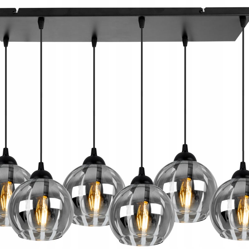 Lampa sufitowa wisząca Light Home LH Eliza 5x E27 60W czarny/szary