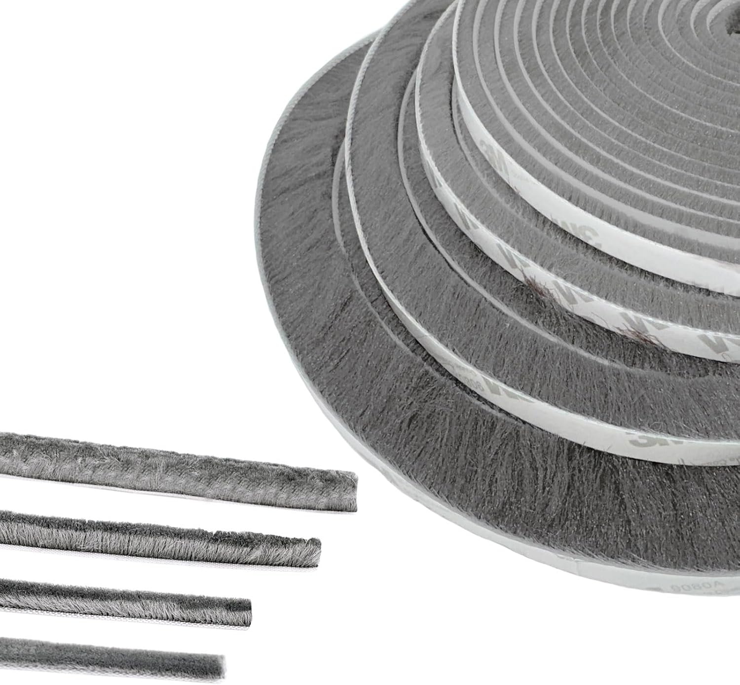 Uszczelka szczotkowa do drzwi, 5 m x 9 mm x 23 mm, szara, uszczelka okienna do drzwi dźwiękoszczelnych, uszczelka szczotkowa z moskitierą