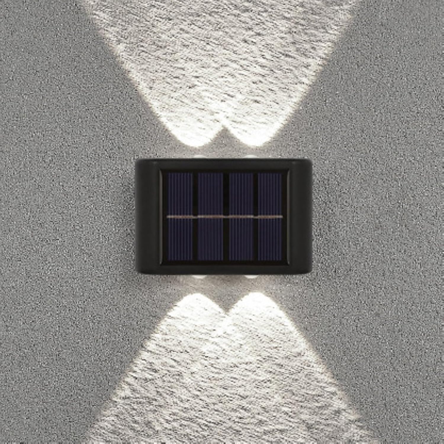 Lampa solarna na ogrodzenie, bezprzewodowa lampa solarna LED, odpowiednia do ogrodzeń, podwórek, ogrodów i ścieżek (4 diody LED, białe światło)