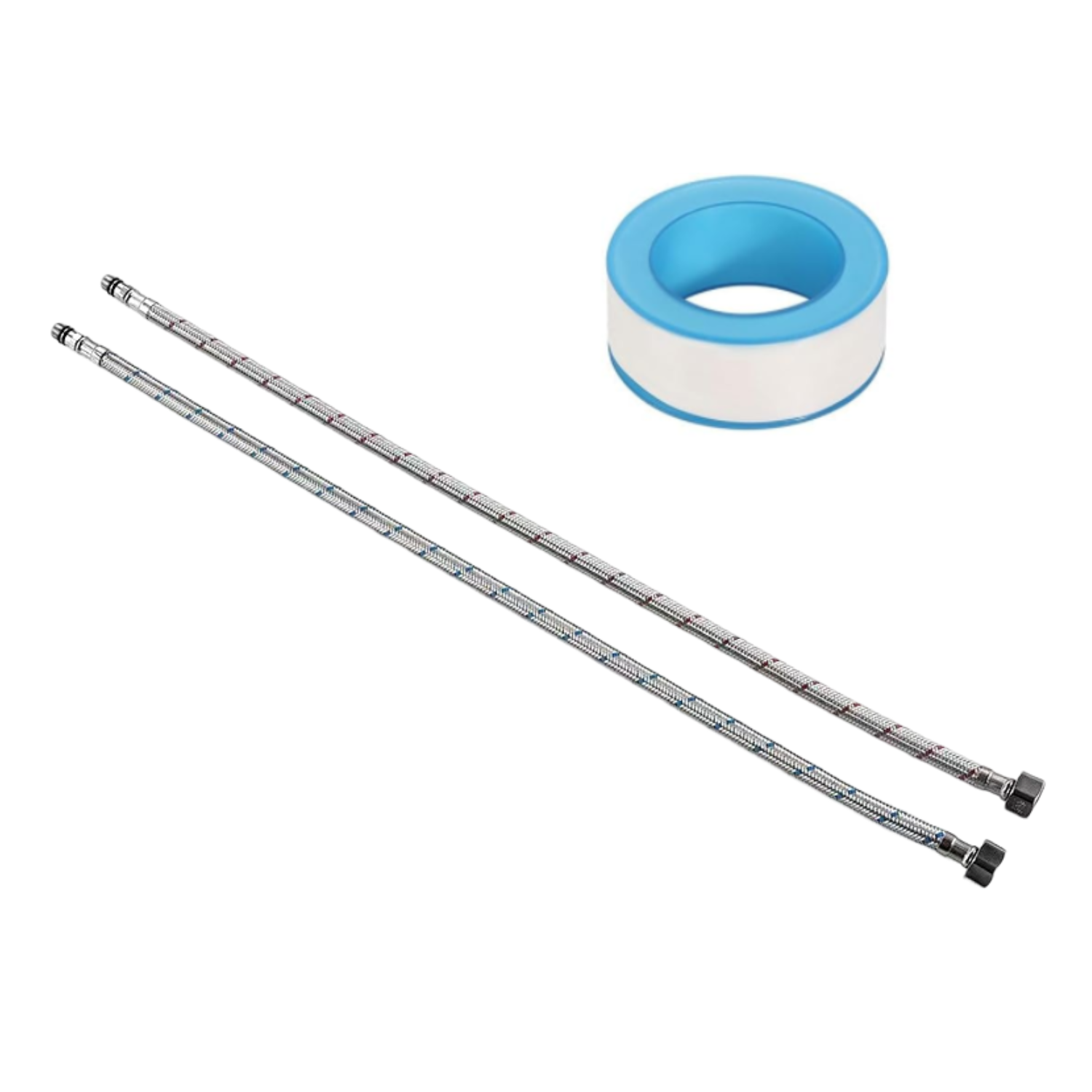 zestaw z 2 gorący i zimny woda węże przyłączeniowe akcesoria łazienkowe G3/8 x M10 wąż do baterii Extension 80cm elastyczny wąż z taśma / 3, 8