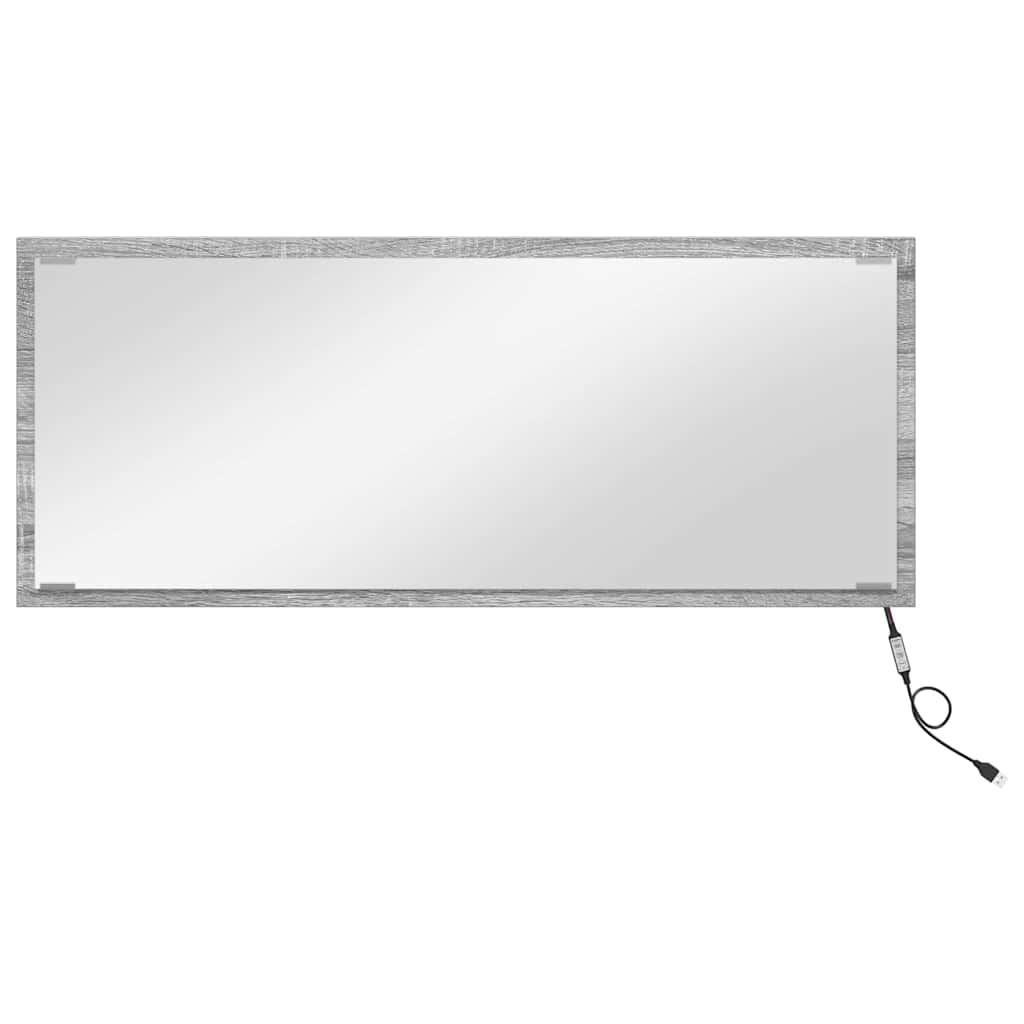Lustro Szary Sonoma 90 x 8,5 x 37 cm Drewno inżynieryjne
