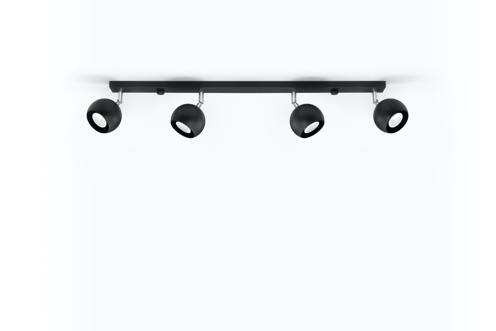 Plafonnier Acier Noir GU10 4 Oculare Line
